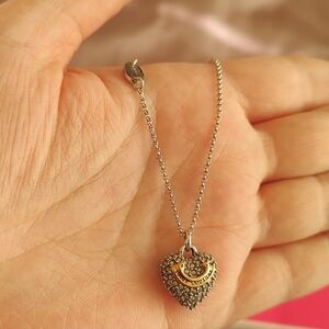 Vintage Juicy Couture Pave Heart Necklace